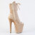 Pleaser FLAMINGO-1045VEL Platform Ankle Boots Velvet Beige EU-42 / US-12