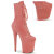 Pleaser FLAMINGO-1045VEL Platform Ankle Boots Velvet Pink EU-38 / US-8