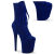 Pleaser FLAMINGO-1045VEL Platform Ankle Boots Velvet Blue EU-36 / US-6
