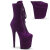 Pleaser FLAMINGO-1045VEL Platform Ankle Boots Velvet Purple EU-35 / US-5