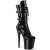 Pleaser FLAMINGO-1053 Platform Ankle Boots Patent Black EU-37 / US-7