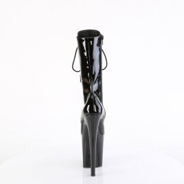 Pleaser FLAMINGO-1054 Platform Ankle Boots Patent Black EU-35 / US-5