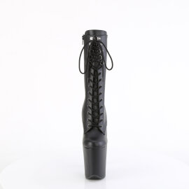 Pleaser FLAMINGO-1054 Platform Ankle Boots Faux Leather Black EU-37 / US-7