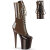 Pleaser FLAMINGO-1054DC Platform Ankle Boots Patent Brown Mocha EU-38 / US-8