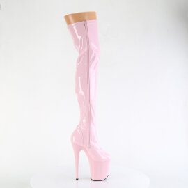 Pleaser FLAMINGO-3000 Platform Overknee Boots Patent Pink EU-39 / US-9