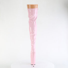 Pleaser FLAMINGO-3000 Platform Overknee Boots Patent Pink EU-41 / US-11