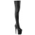 Pleaser FLAMINGO-3000 Platform Overknee Boots Faux Leather Black EU-35 / US-5