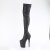 Pleaser FLAMINGO-3000 Platform Overknee Boots Faux Leather Black EU-38 / US-8