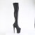 Pleaser FLAMINGO-3000 Platform Overknee Boots Faux Leather Black EU-38 / US-8