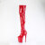 Pleaser FLAMINGO-3000 Platform Overknee Boots Patent Red EU-35 / US-5