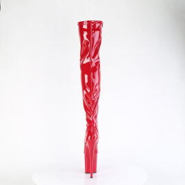 Pleaser FLAMINGO-3000 Platform Overknee Boots Patent Red EU-36 / US-6