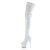 Pleaser FLAMINGO-3000 Platform Overknee Boots Patent White EU-38 / US-8