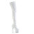 Pleaser FLAMINGO-3000 Platform Overknee Boots Patent White EU-38 / US-8