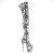 Pleaser FLAMINGO-3000DP Platform Overknee Boots Fabric Black White EU-36 / US-6