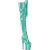 Pleaser FLAMINGO-3020GP Platform Overknee Boots Patent Glitter Turquoise EU-42 / US-12