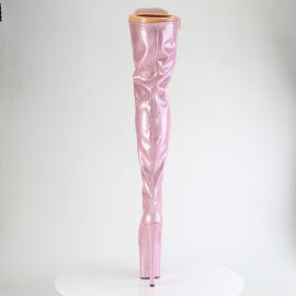 Pleaser FLAMINGO-3020GP Platform Overknee Boots Patent Glitter Pink EU-37 / US-7