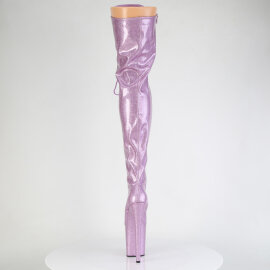 Pleaser FLAMINGO-3020GP Platform Overknee Boots Patent Glitter Purple EU-36 / US-6