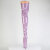 Pleaser FLAMINGO-3020GP Platform Overknee Boots Patent Glitter Purple EU-36 / US-6