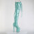 Pleaser FLAMINGO-3021GP Platform Overknee Boots Patent Glitter Turquoise EU-35 / US-5