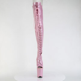 Pleaser FLAMINGO-3021GP Platform Overknee Boots Patent Pink EU-35 / US-5