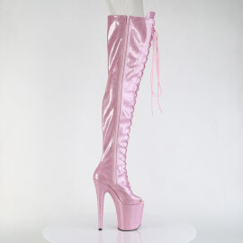 Pleaser FLAMINGO-3021GP Platform Overknee Boots Patent Pink EU-38 / US-8