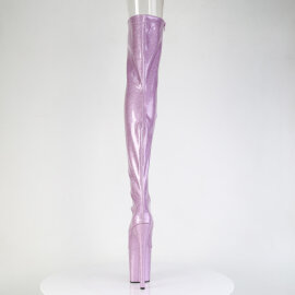 Pleaser FLAMINGO-3021GP Platform Overknee Boots Patent Glitter Purple EU-38 / US-8