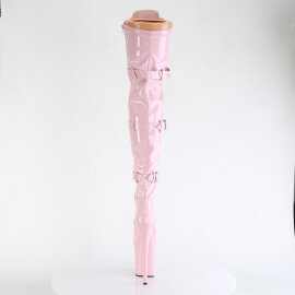 Pleaser FLAMINGO-3028 Platform Overknee Boots Patent Pink EU-38 / US-8