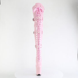 Pleaser FLAMINGO-3028 Platform Overknee Boots Patent Pink...