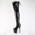 Pleaser FLAMINGO-3850 Platform Overknee Boots Patent Black EU-38 / US-8