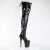 Pleaser FLAMINGO-3850 Platform Overknee Boots Patent Black EU-38 / US-8
