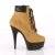 Pleaser DELIGHT-600TL-02 Tan Nubuck Faux Leather/Dark Brown Matte EU-35 / US-5