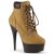 Pleaser DELIGHT-600TL-02 Tan Nubuck Faux Leather/Dark Brown Matte EU-37 / US-7