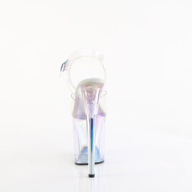 Pleaser FLAMINGO-808HT Platform Sandalettes Clear Hologram Smoke Multicolored EU-37 / US-7