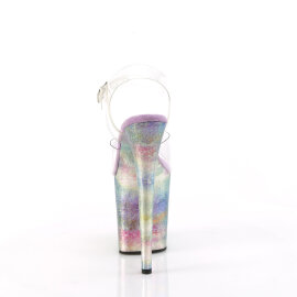 Pleaser FLAMINGO-808NEB Platform Sandalettes Clear Metallic Purple EU-35 / US-5