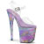 Pleaser FLAMINGO-808NEB Platform Sandalettes Clear Metallic Purple EU-35 / US-5