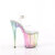 Pleaser FLAMINGO-808RG-03 Platform Sandalettes Clear Glitter Multicolored EU-35 / US-5