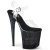 Pleaser FLAMINGO-808SS Platform Sandalettes Clear Glitter Black EU-39 / US-9