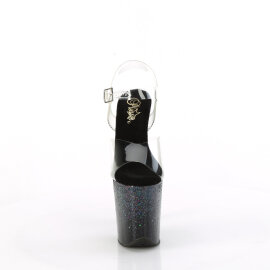 Pleaser FLAMINGO-808SS Platform Sandalettes Clear Glitter...