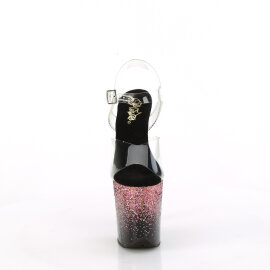 Pleaser FLAMINGO-808SS Platform Sandalettes Clear Glitter...