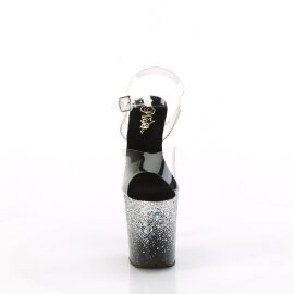 Pleaser FLAMINGO-808SS Platform Sandalettes Clear Glitter...