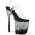 Pleaser FLAMINGO-808SS Platform Sandalettes Clear Glitter Silver EU-38 / US-8