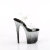 Pleaser FLAMINGO-808SS Platform Sandalettes Clear Glitter Silver EU-37 / US-7