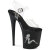 Pleaser FLAMINGO-808TGRS Platform Sandalettes Clear Rhinestones Black Silver EU-35 / US-5