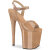 Pleaser FLAMINGO-809GP Platform Sandalettes Patent Glitter Gold EU-39 / US-9