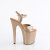 Pleaser FLAMINGO-809GP Platform Sandalettes Patent Glitter Gold EU-37 / US-7