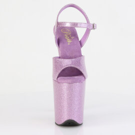 Pleaser FLAMINGO-809GP Platform Sandalettes Patent Glitter Light Purple EU-35 / US-5
