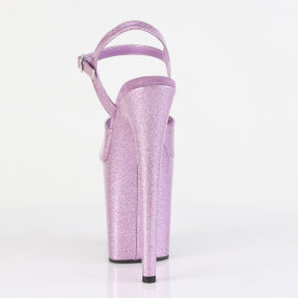 Pleaser FLAMINGO-809GP Platform Sandalettes Patent Glitter Light Purple EU-35 / US-5