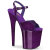 Pleaser FLAMINGO-809GP Platform Sandalettes Patent Glitter Dark Purple EU-35 / US-5