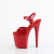 Pleaser FLAMINGO-809GP Platform Sandalettes Patent Glitter Red EU-35 / US-5