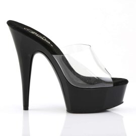 Pleaser DELIGHT-601 Clear/Black EU-42 / US-12